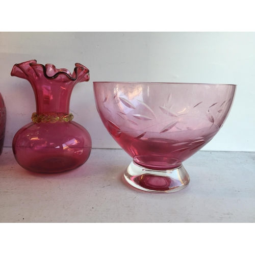 7 - Selection of Cranberry Glassware