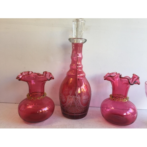 7 - Selection of Cranberry Glassware