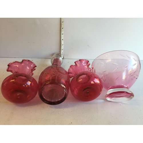 7 - Selection of Cranberry Glassware