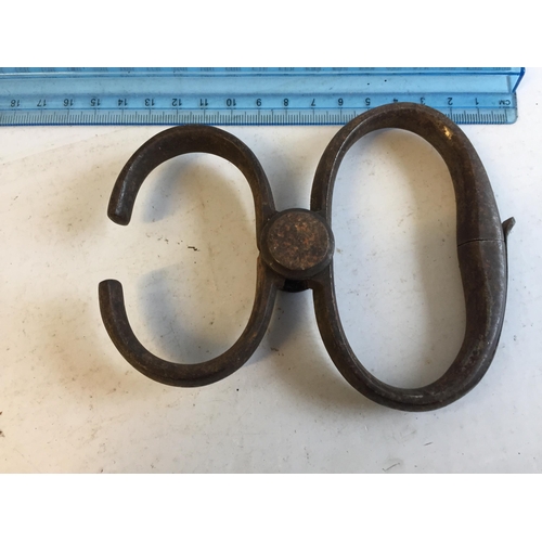 224 - Antique Prisoner Hand Cuffs