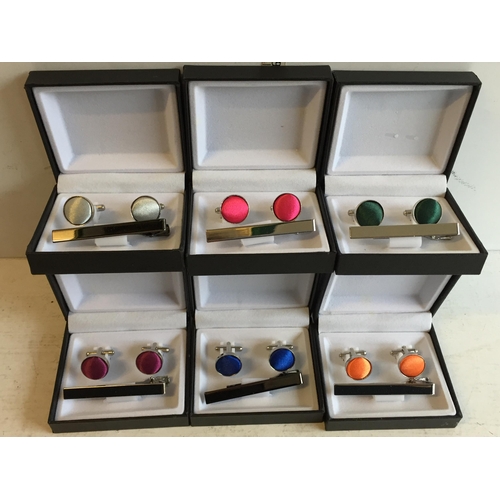 244 - 6 Cuff Link & Tie Pin Sets, Boxed