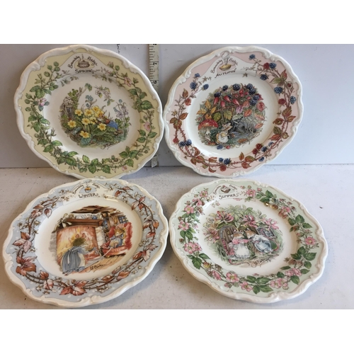 267 - Set of Four Royal Doulton Bramley Hedge Four Seasons Plates