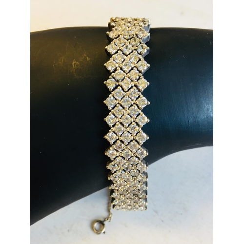 127 - Sterling Silver Cubic Zirconia Multi Row Tennis Bracelet.


2024248