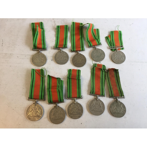 163 - WW2 Defence medals x 10.



683804