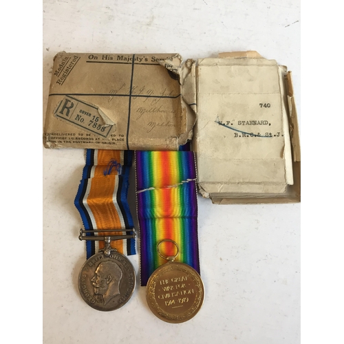 171 - Boxed WW1 Medal Pair 175091 GNR H.J.N Johnson RAF x 2.


683819