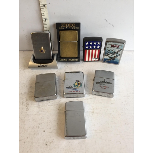 189 - Collection of Zippo Pocket Lighters.


574693