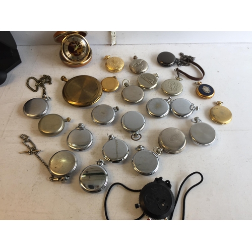 192 - Job Lot of Assorted Mechanical & Quartz Pocket Watches, x 25.


411151