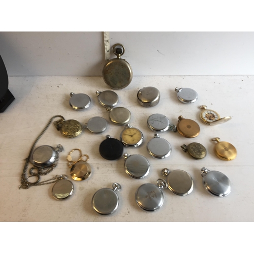 194 - Job Lot of Mechanical & Quartz Pocket Watches, Spares/ Repairs. x 25.


411156