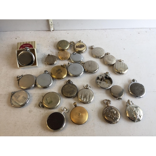 196 - Job Lot of Mechanical & Quartz Pocket Watches, Spares/ Repairs. x 25.


411148