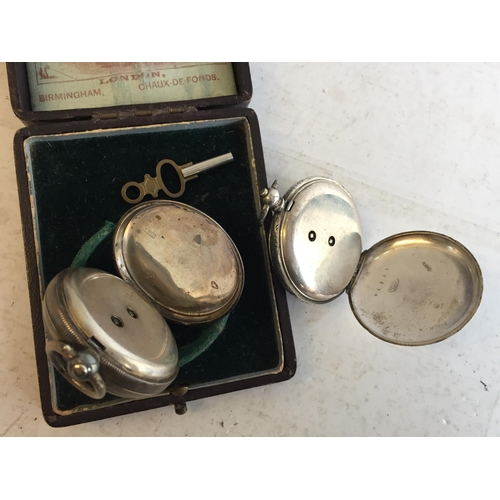 202 - Vintage Ladies Silver Pocket Fob Watches, Key Wind, Untested.


411176