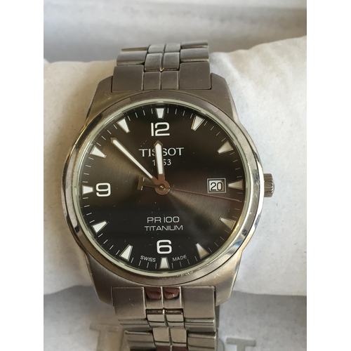 209 - Men's Tissot PR100 Titanium Wrist watch, Quartz GWo with Box & Papers.


2428034