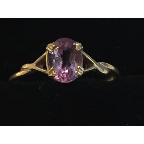 23 - 9ct Gold Amethyst Dress Ring, size S.


2072972