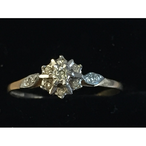 29 - 9ct Gold Diamond Cluster Ring, size U 1/2.


2072976