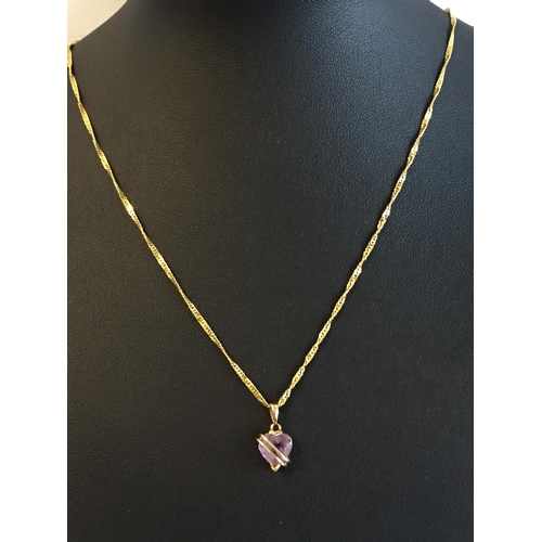 3 - 9ct Gold Heart Shape Pendant Necklace


2073628