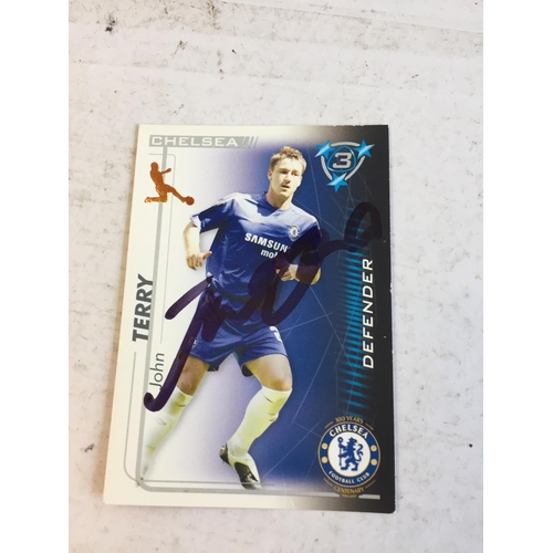 325 - Chelsea Football Club Signed Shoot Out Trading Card. Terry