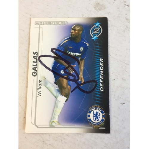 326 - Chelsea Football Club Signed Shoot Out Trading Card. Gallas