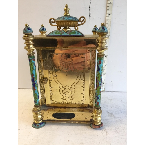 347 - Beautiful Enamel Clock Converted to Battery