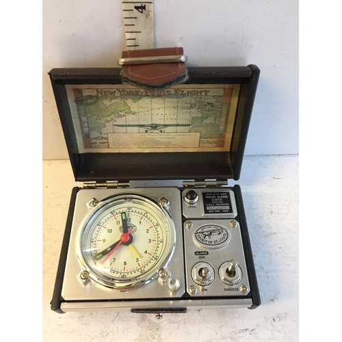 362 - Vintage Spirit of St louis Travel Alarm Clock, Quartz. All Original