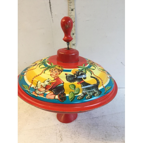 367 - Vintage Tin Plate Spinning Top