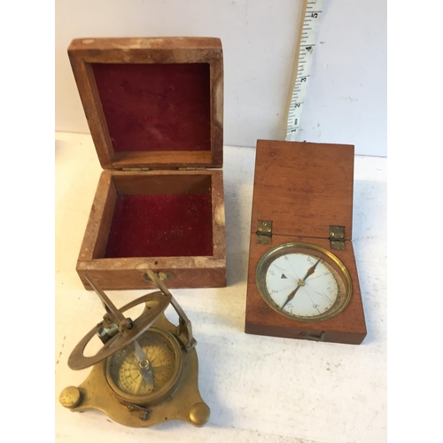 372 - 2 Boxed Compasses