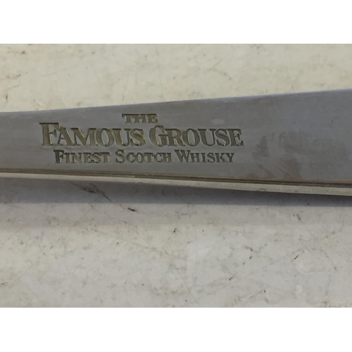 380 - Famous Grouse Ice Bucket with Claw Tongs, Beautiful Set