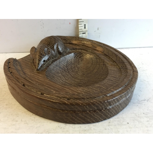 382 - Mouseman Pin Dish In the form of s Horse Shoe