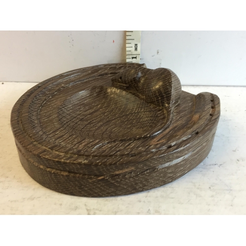 382 - Mouseman Pin Dish In the form of s Horse Shoe