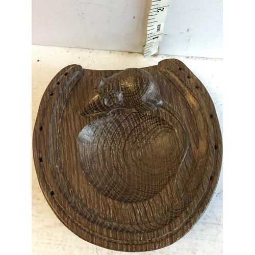 382 - Mouseman Pin Dish In the form of s Horse Shoe