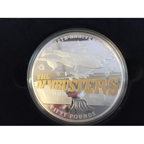 393 - 10 Ounce Silver Dambusters Coin in Presentation Case with Paper Work, Mint