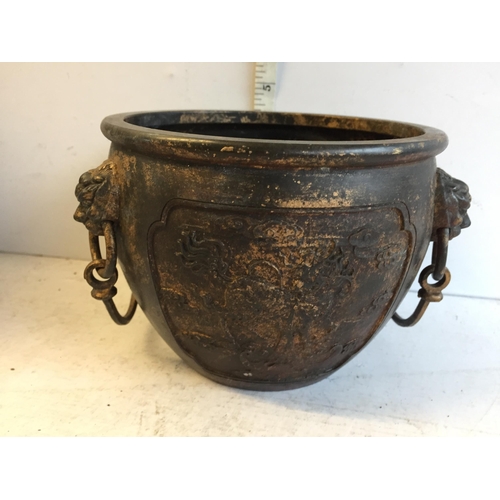 412 - Chinese Bronze Bowl with marks to Base. Early and Very Good Quality