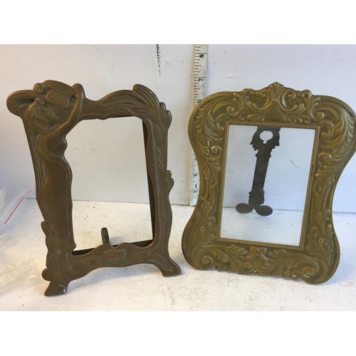 423 - 2 Brass Art Deco Picture Frames