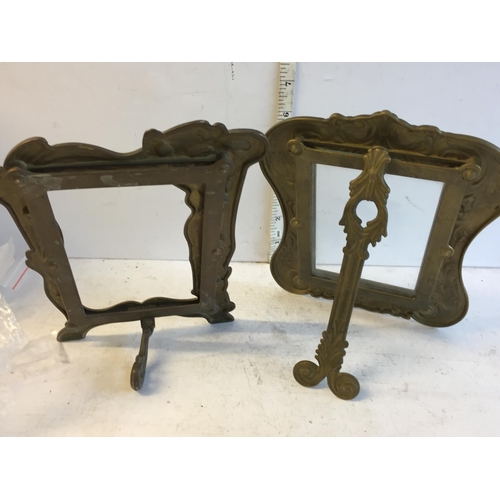 423 - 2 Brass Art Deco Picture Frames