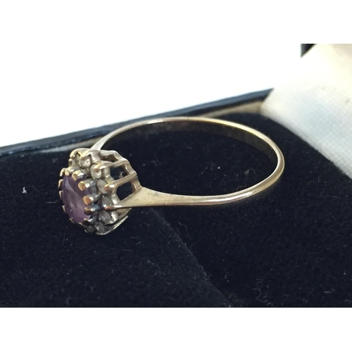 43 - 9ct Gold Diamond & Amethyst Cluster Ring


2058007