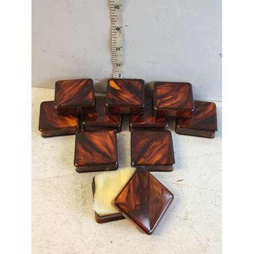 431 - 10 Tortoise Shell Style Jewellery Boxes