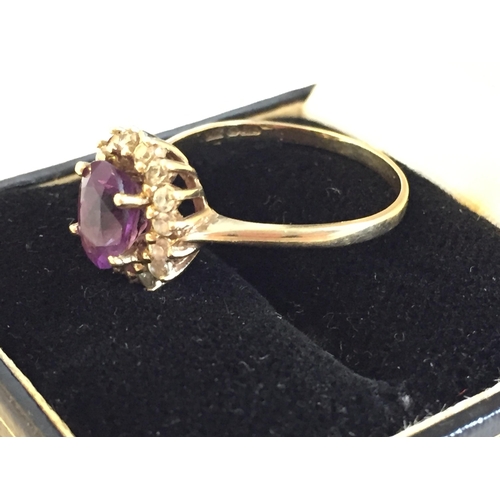 47 - 9ct Gold Amethyst & Cubic Zirconia Ring, size Q.



2058054