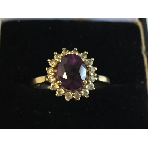 47 - 9ct Gold Amethyst & Cubic Zirconia Ring, size Q.



2058054