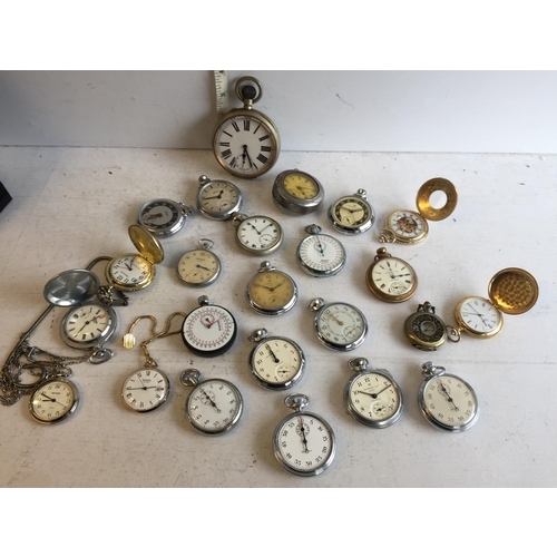 194 - Job Lot of Mechanical & Quartz Pocket Watches, Spares/ Repairs. x 25.


411156