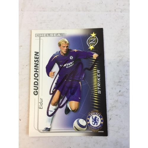 316 - Chelsea Football Club Signed Shoot Out Trading card.  Gudjohnsen