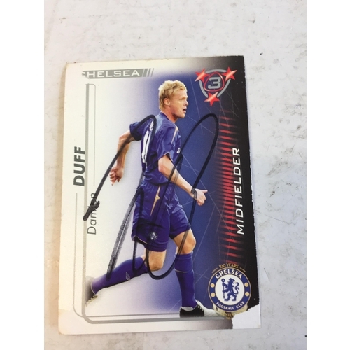 317 - Chelsea Football Club Signed Shoot Out Trading Card. Duff