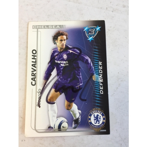 318 - Chelsea Football Club Signed Shoot Out Trading Card. Cavalho