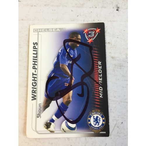 319 - Chelsea Football Club Signed Shoot Out Trading Card. Wright-Phillips