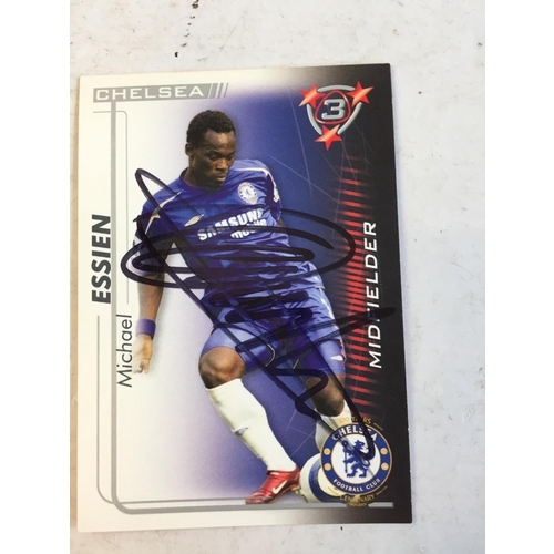 320 - Chelsea Football Club Signed Shoot Out Trading Card. Essien