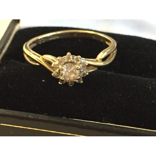 182 - 9ct Gold Cubic Zirconia Cluster Ring, P 1/2.



2058057