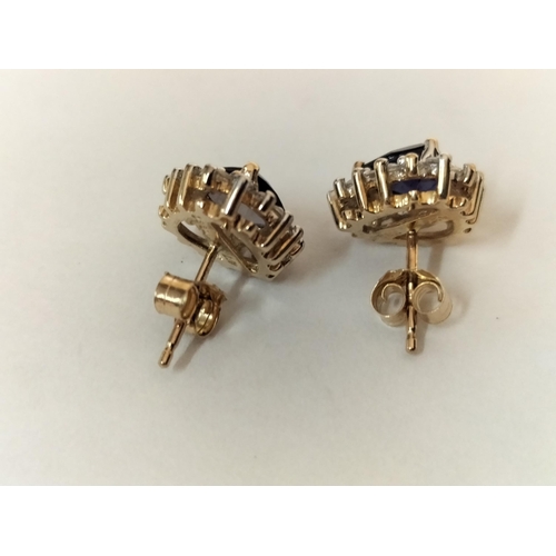 203 - 9ct Gold Iolite & Zircon Stud Earrings.

2058181