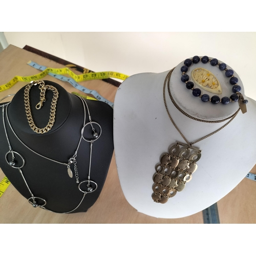 36 - Lapis Bracelet, FCUK Necklace & Jasper Conran Necklace