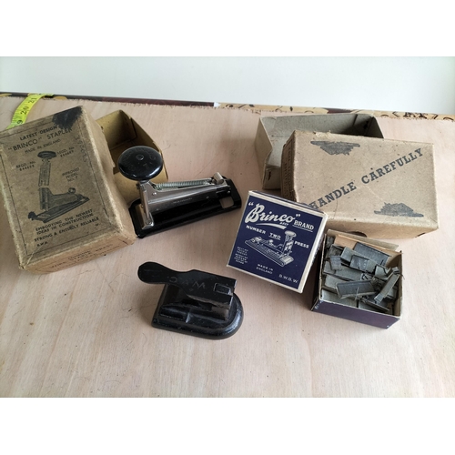 78 - Vintage Stapler with Staples,Boxed & Vintage Hole Punch