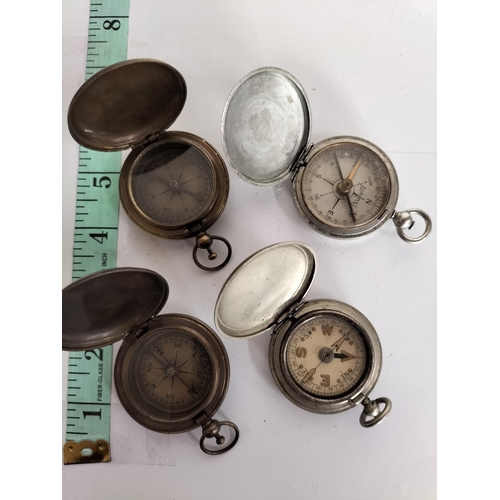 11 - 4 Pocket Watch Style Compasses