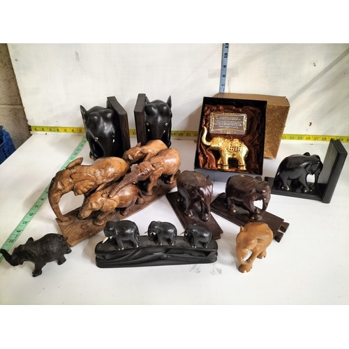 59 - Large Selection of Elephants Inc Ebony