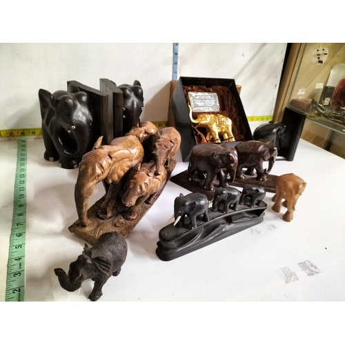 59 - Large Selection of Elephants Inc Ebony