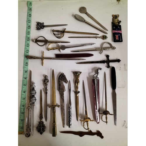 78 - Very Good Assortment of Paper Knives, Large Lot